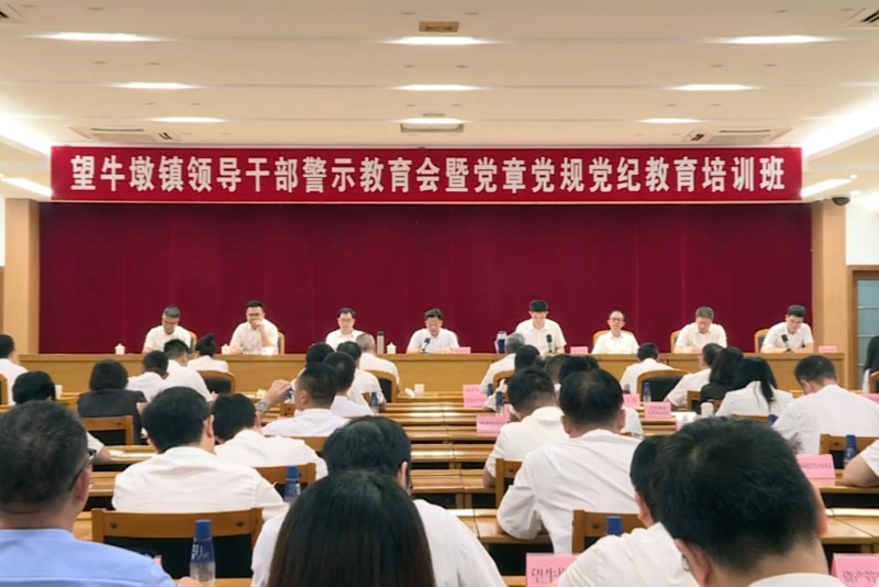 望牛墩鎮舉辦領導干部警示教育會暨黨章黨規黨紀教育培訓班