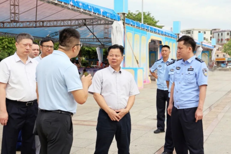 望牛墩鎮領導現場督導檢查七夕文化活動籌備工作