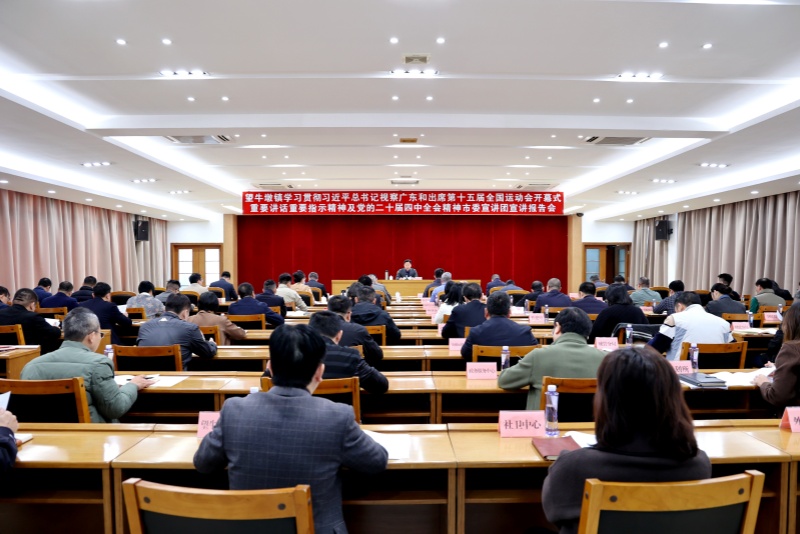 望牛墩鎮(zhèn)召開學(xué)習(xí)貫徹黨的二十屆四中全會精神市委宣講團(tuán)宣講報告會