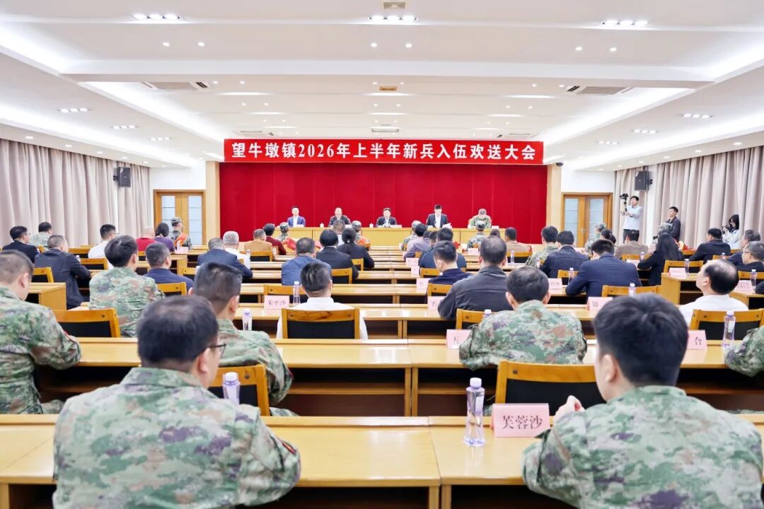 青春熱血鑄軍魂，揚帆起航赴新程！望牛墩鎮舉行2026年上半年新兵入伍歡送大會